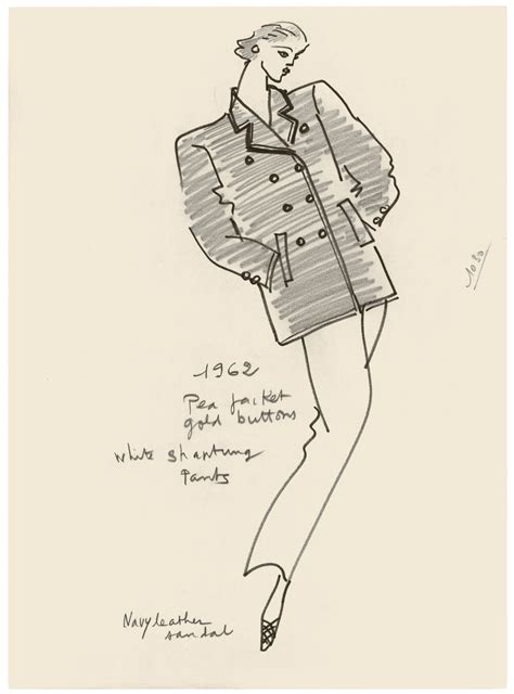 yves Saint Laurent sketches